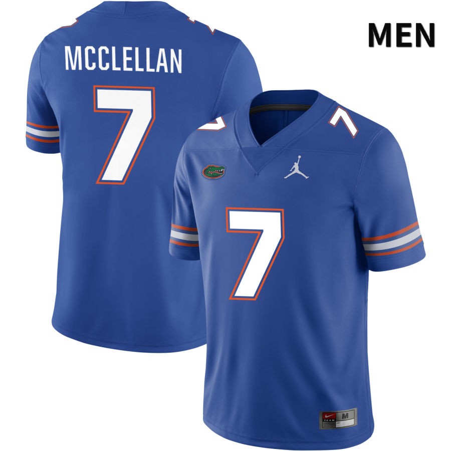 NCAA Florida Gators Chris McClellan Men's #7 Jordan Brand Royal 2022 NIL Stitched Authentic College Football Jersey HSY7164BA